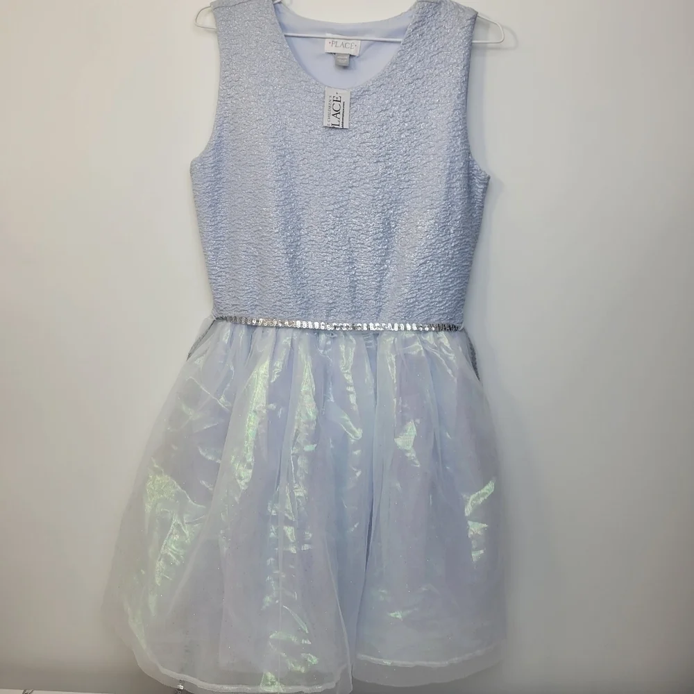 Periwinkle childrens place dress wedding dress